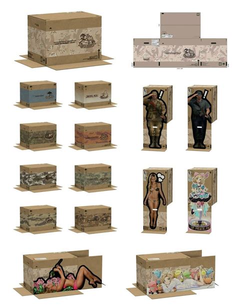 metal gear cardboard box paper cutouts|metal gear solid elevator.